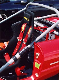 seat harness in racing spider